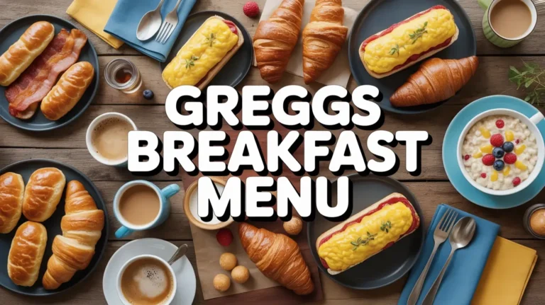 Greggs Breakfast Menu